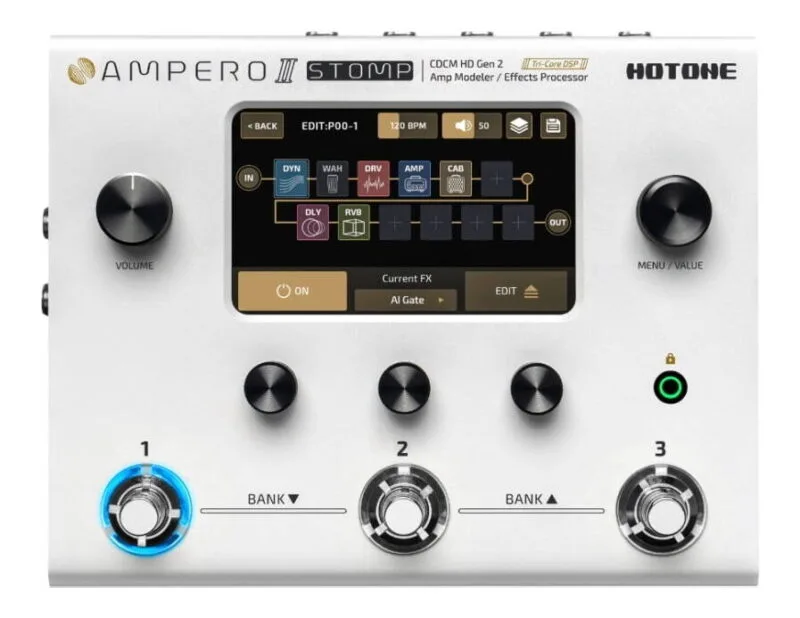 Hotone Ampero II Stomp multi-effects pedal