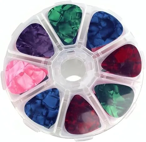 2Pcs Pick Plastic Storage Box Case Compartment Adjustable Container for Guitar Pick Box