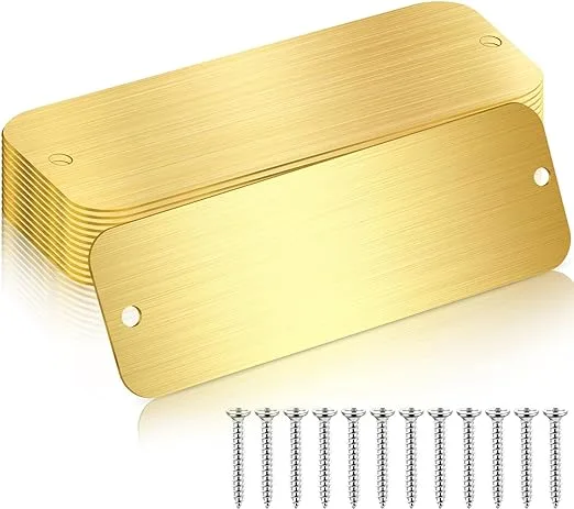 Name Plates Laser Engraved Brushed Solid Metal Plate