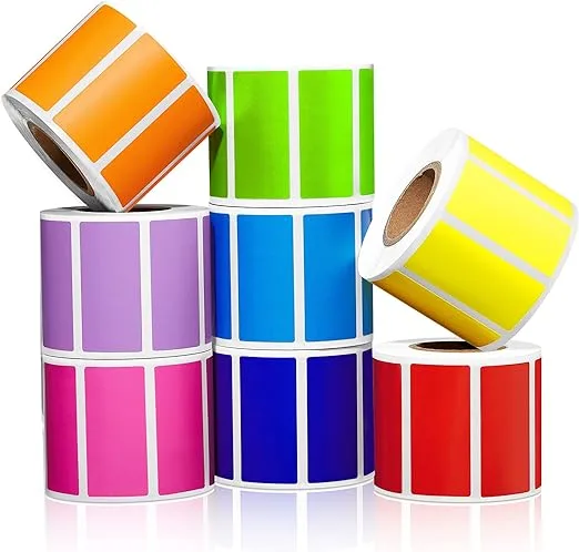 Rectangular Colored Labels Stickers