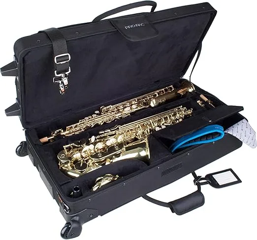 Protec PB304SOPWL Combination PRO PAC Case with Wheels for Alto-Soprano Saxophones