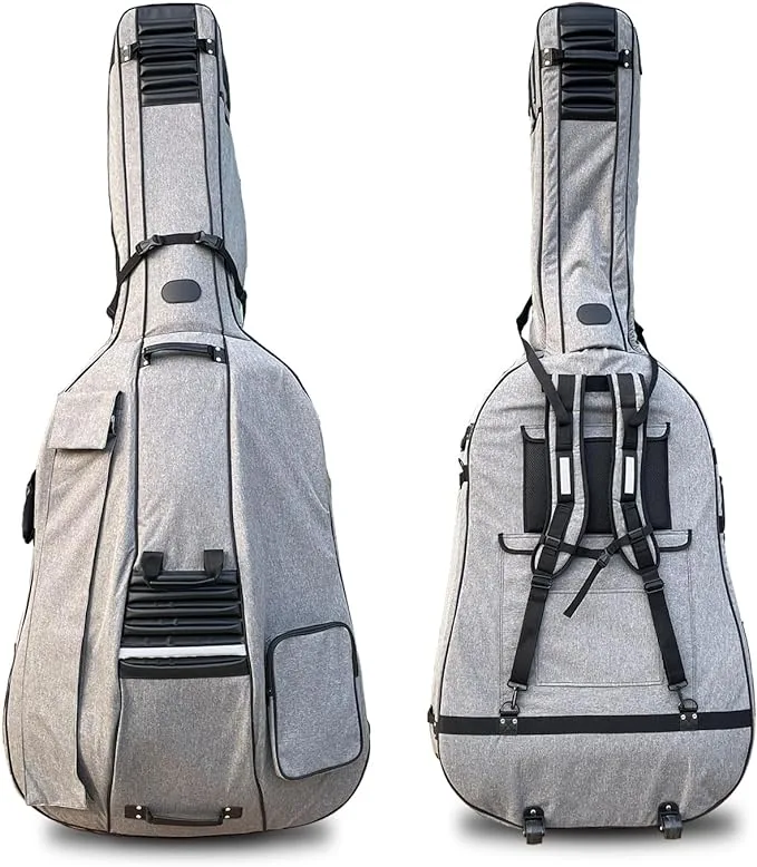 3 quarter Upright Double Bass Bag Oxford Cloth String Bass Bag with wheels Thick Padding Gig Bag