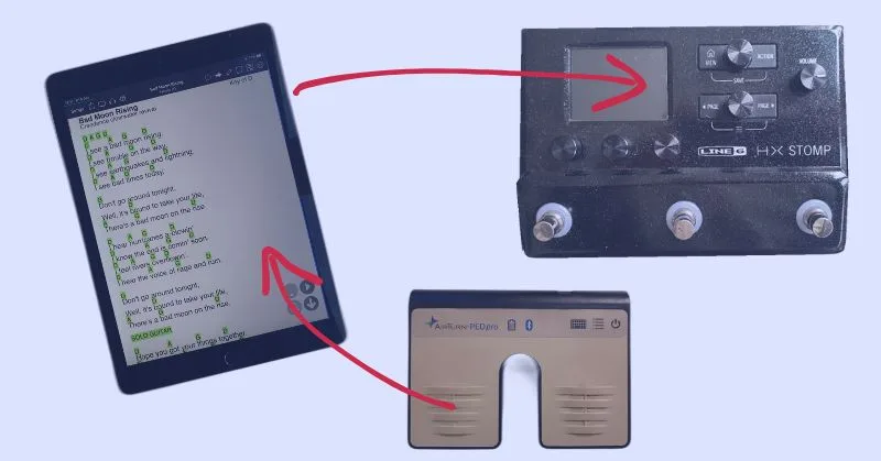 How to control OnSong and HX Stomp