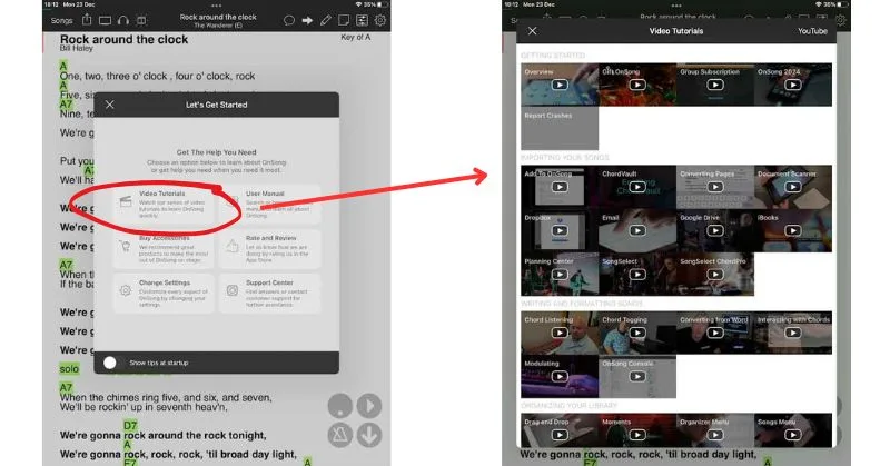 Onsong getting started video tutorials