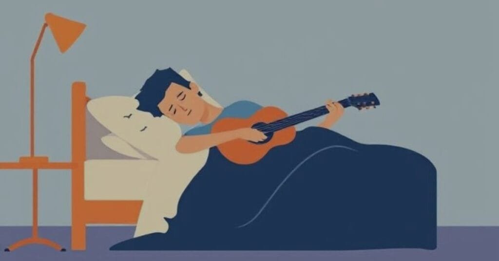 Musician sleeping