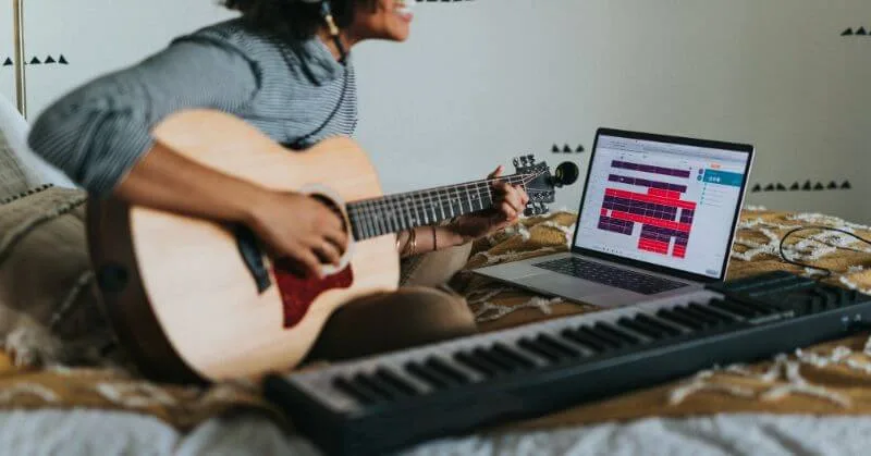 Musician practicing