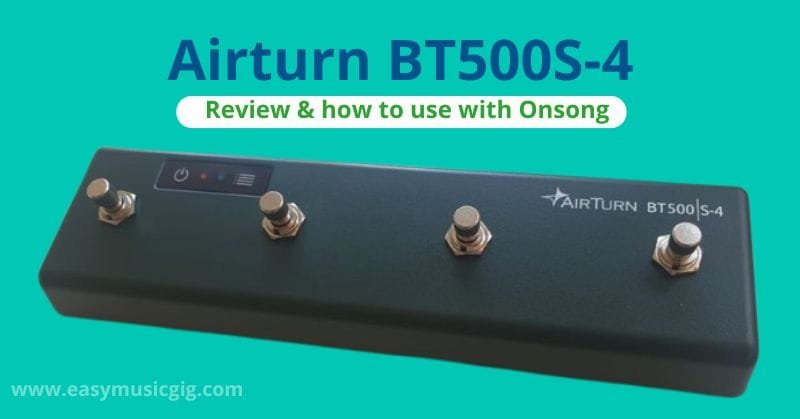 Airturn BT500S-4 bluetooth 4-button pedal