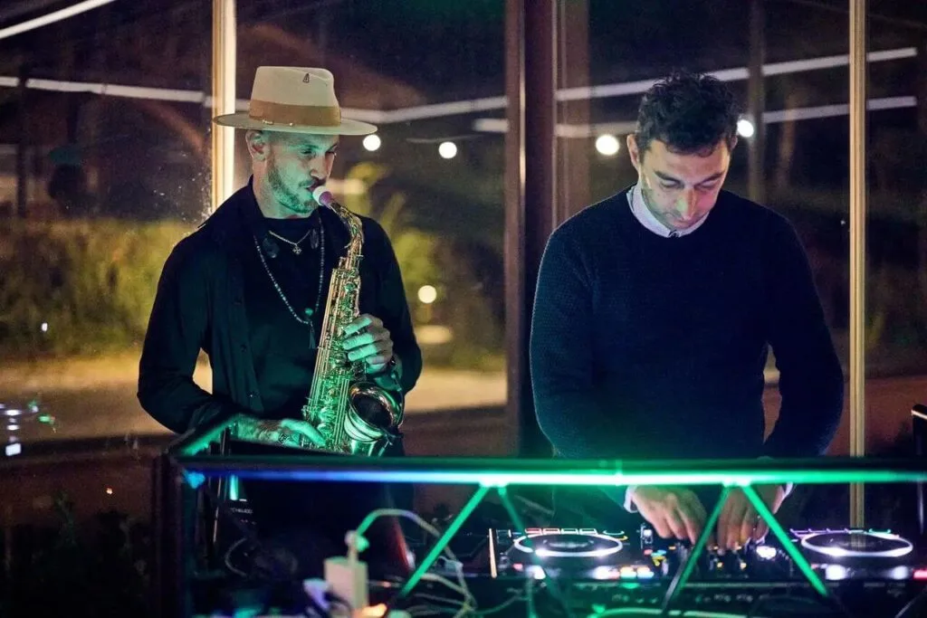 DJ and sax duo