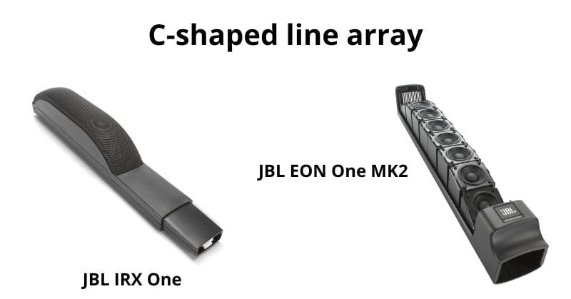 JBL IRX One and EON One MK2 C-shape