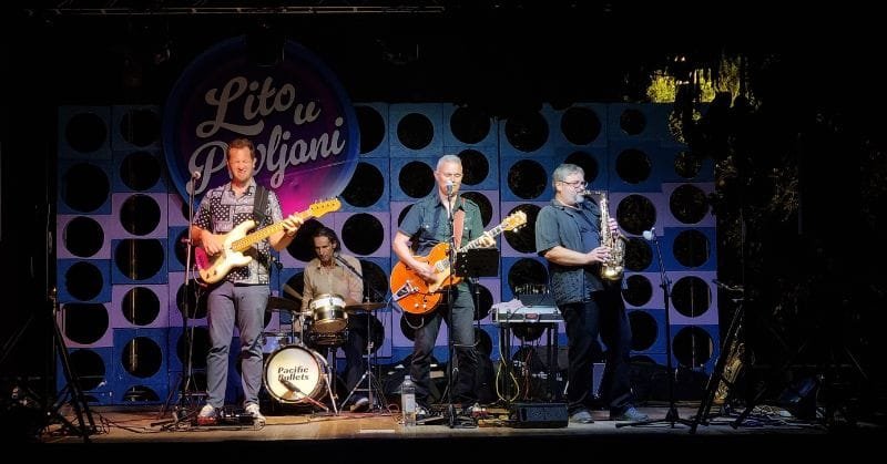 My band-Pacific Bullets playing with our standard PA